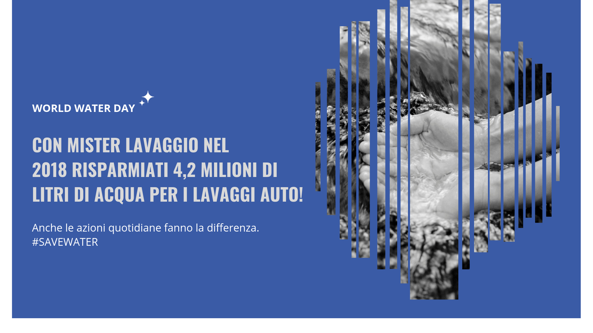 World Water Day – Mister Lavaggio – Zero Spreco di acqua – lavaggio auto a secco