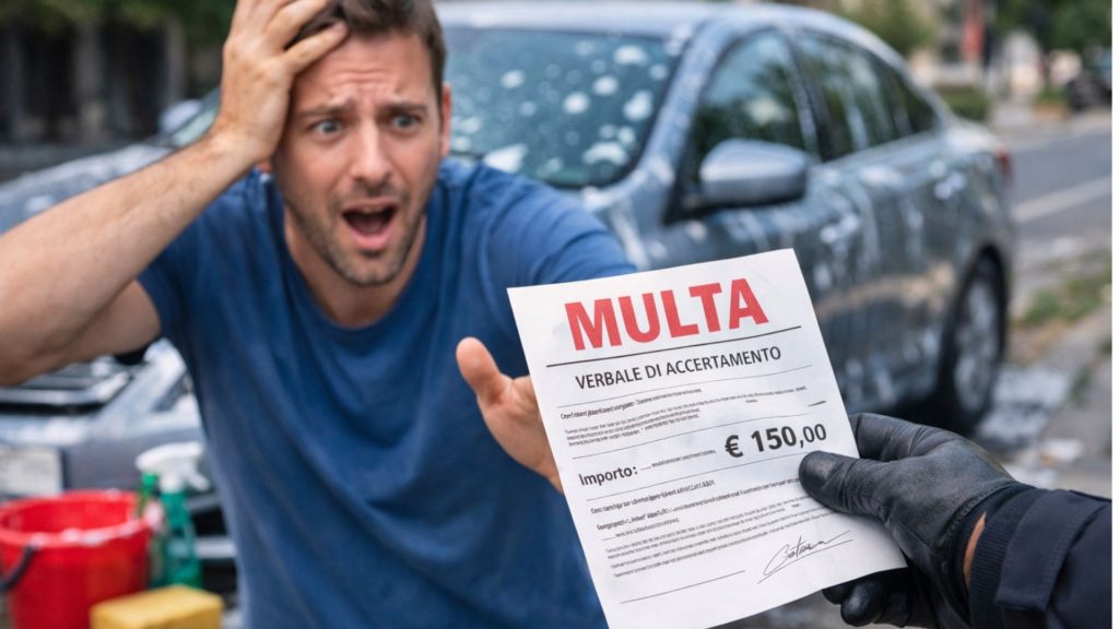 lavare l'auto in strada